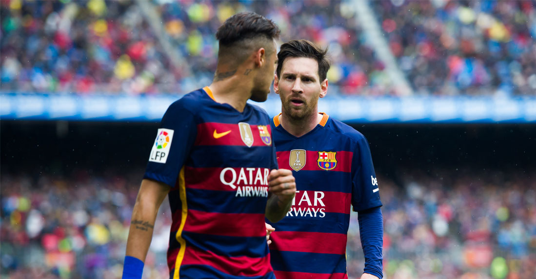 Neymar pone a Messi contra el Barça