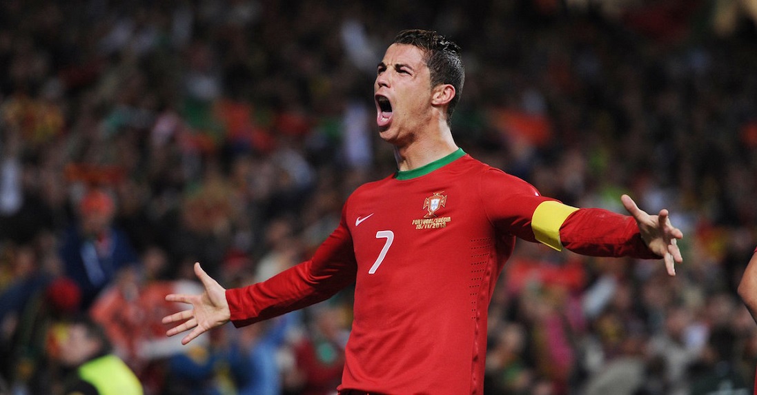 El jugador del Barça con la camiseta de Portugal de Cristiano Ronaldo