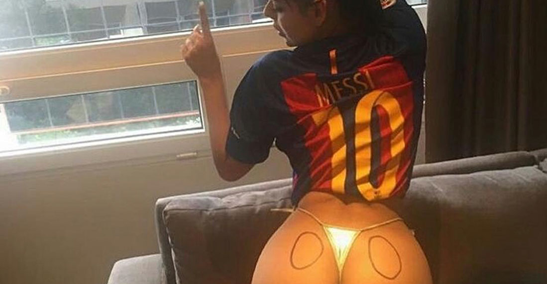 La morbosa felicitación de Miss 'Bum Bum' a Leo Messi