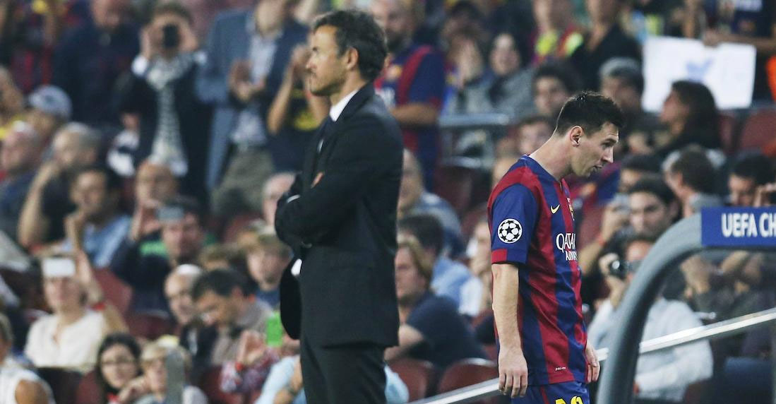 La genuflexión de Luis Enrique a Messi para 'matar' a Cristiano