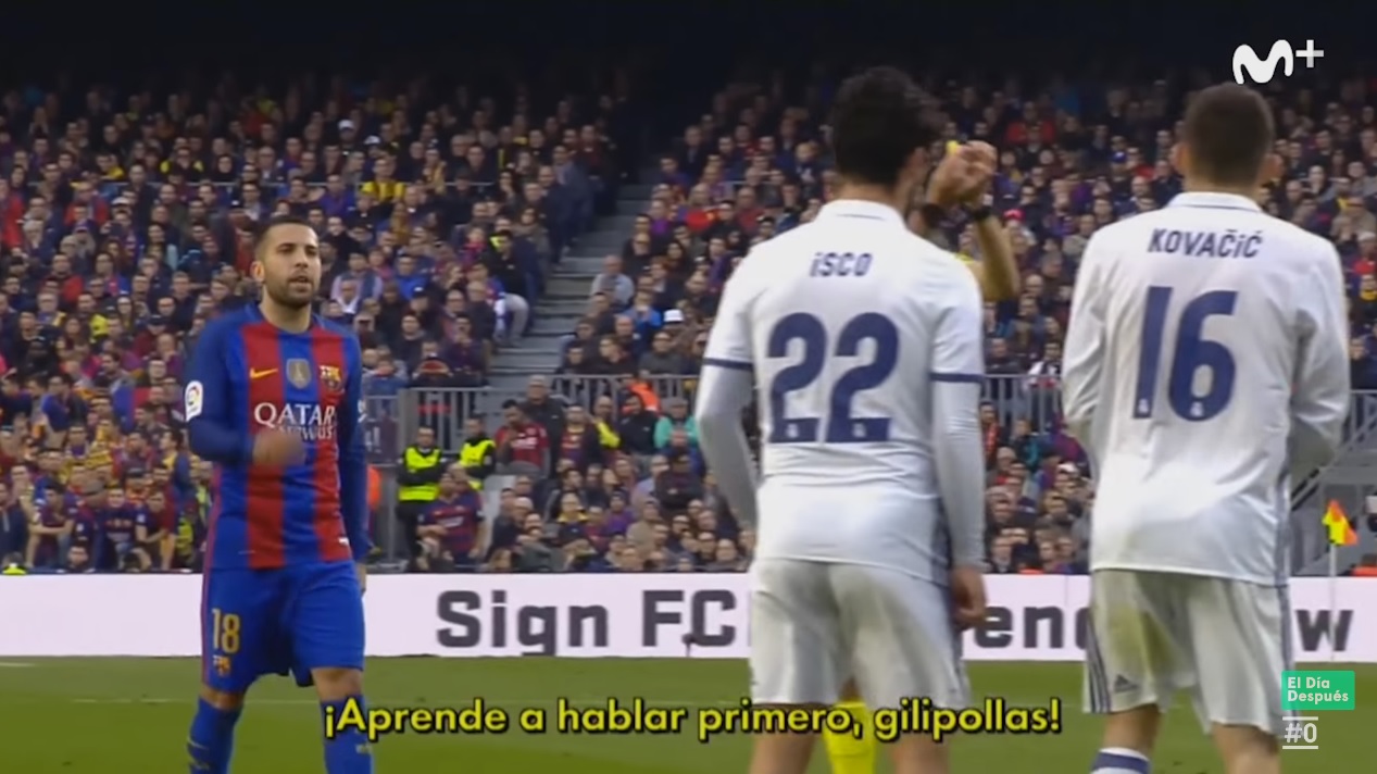 ¡Escándalo! Jordi Alba insultó a Mateo Kovacic delante de Clos Gómez