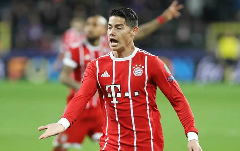 El tremendo susto que se llevó James Rodríguez en la derrota del Bayern