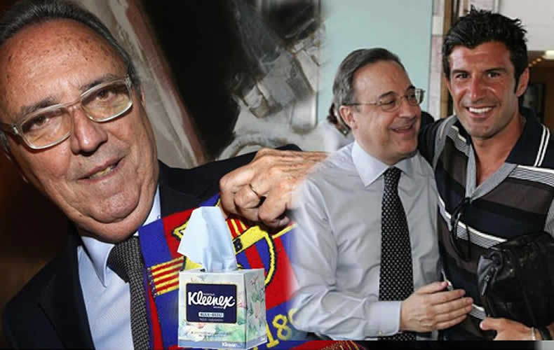 La madriditis de Gaspart no conoce límites ¡El ex presidente del Barça sigue llorando por Figo!