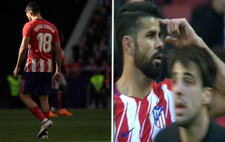 El antideportivo Diego Costa lo volvió a hacer…¡’palazo’ a los árbitros!