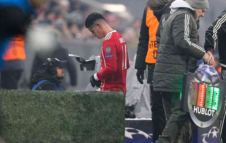 James Rodríguez dio la mala noticia en la ‘manita’ del Bayern