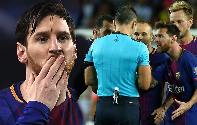 El 'amigo' de Messi, Skomina, le perdonó otro gesto imperdonable