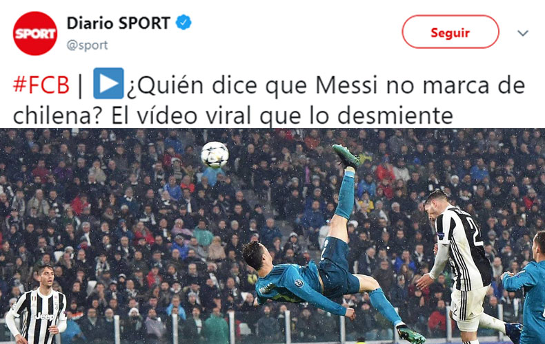El pésimo ‘patinazo’ de SPORT para ensalzar a Messi… ¡con un cutre-montaje! 