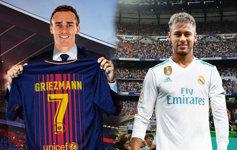 Neymar al Madrid y Griezmann al Barça, ¿cómo dejarían el Top-10 de fichajes más caros?