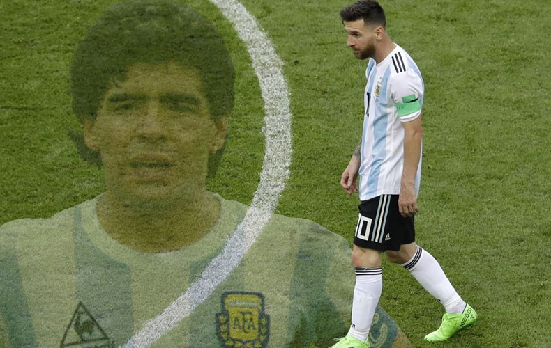 Las 3 pruebas que demuestran que Messi no es ni medio Maradona 