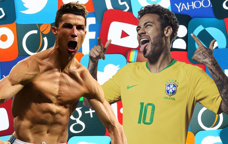 El Top-5 de futbolistas más seguidos en redes sociales