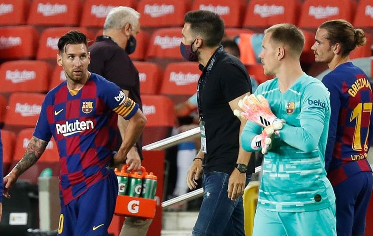 El ayudante de Setién cuenta que tenía problemas internos con Leo Messi