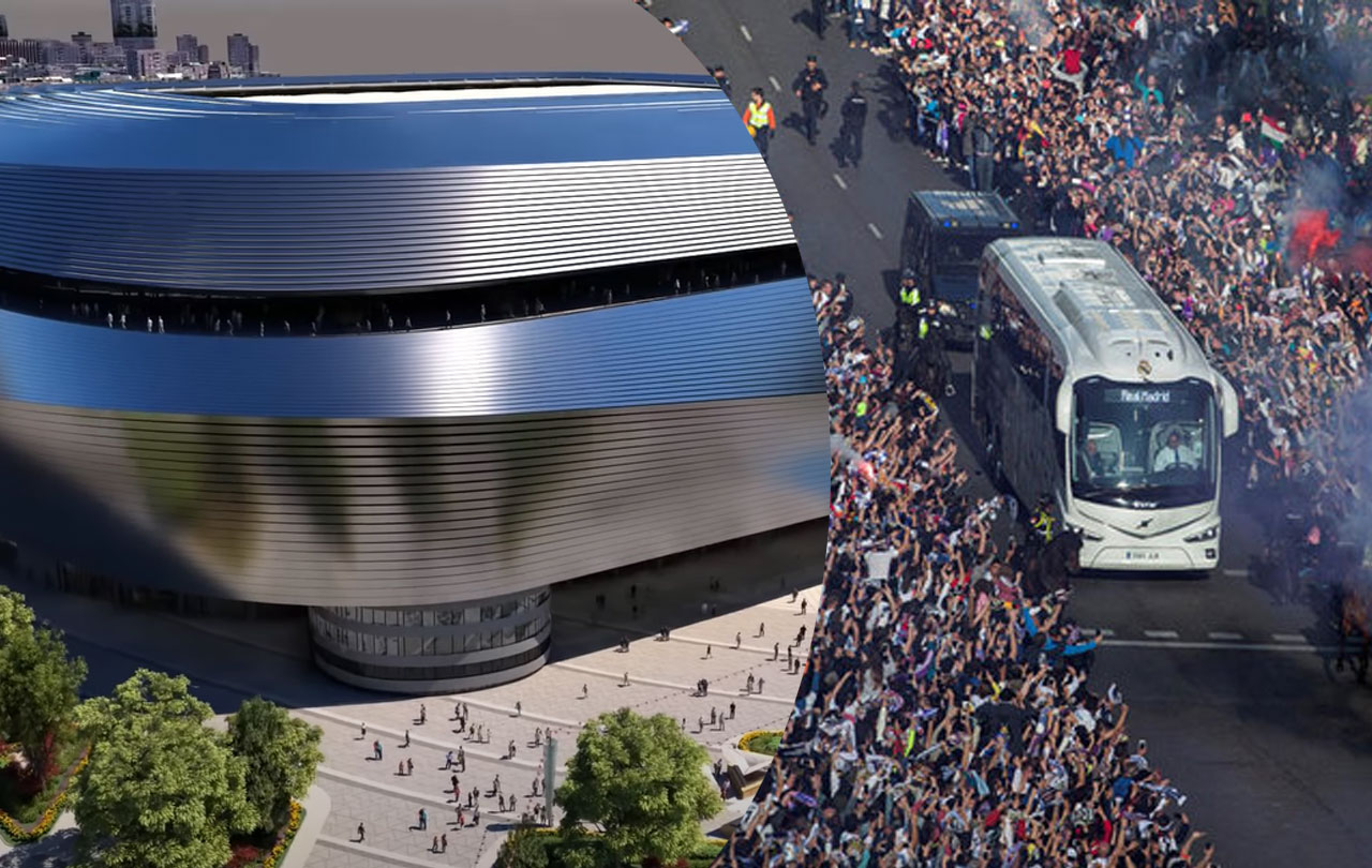 Increíble: recrean en 3D cómo será la llegada del autobús del Real Madrid en el nuevo Bernabéu