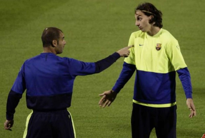 Ibrahimovic cuenta las peleas que tuvo con Guardiola en Barcelona: ataque que deja K.O al míster