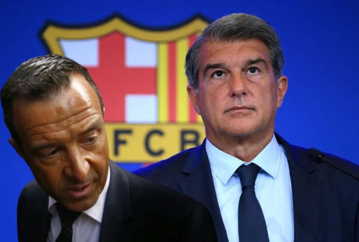 Jorge Mendes se empieza a cansar del Barcelona: no a Laporta y se lo lleva a la Premier
