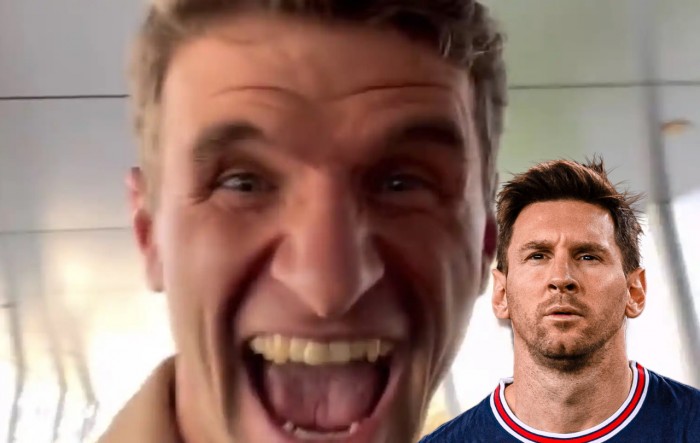 Müller se ríe de Messi después de que el Bayern haya eliminado al PSG